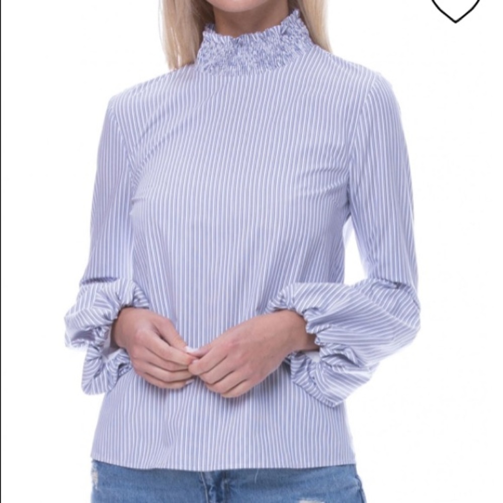 English factory balloon sleeve blouse